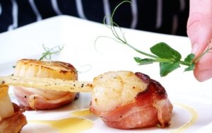 Scallops at the Crown Hotel Portpatrick, Award winning seafood